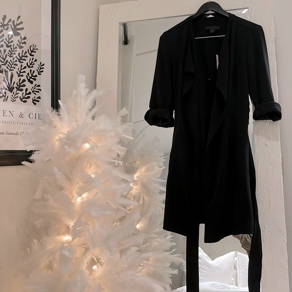Beautiful womens waterfall trench coat with ties - Picture 1 of 4